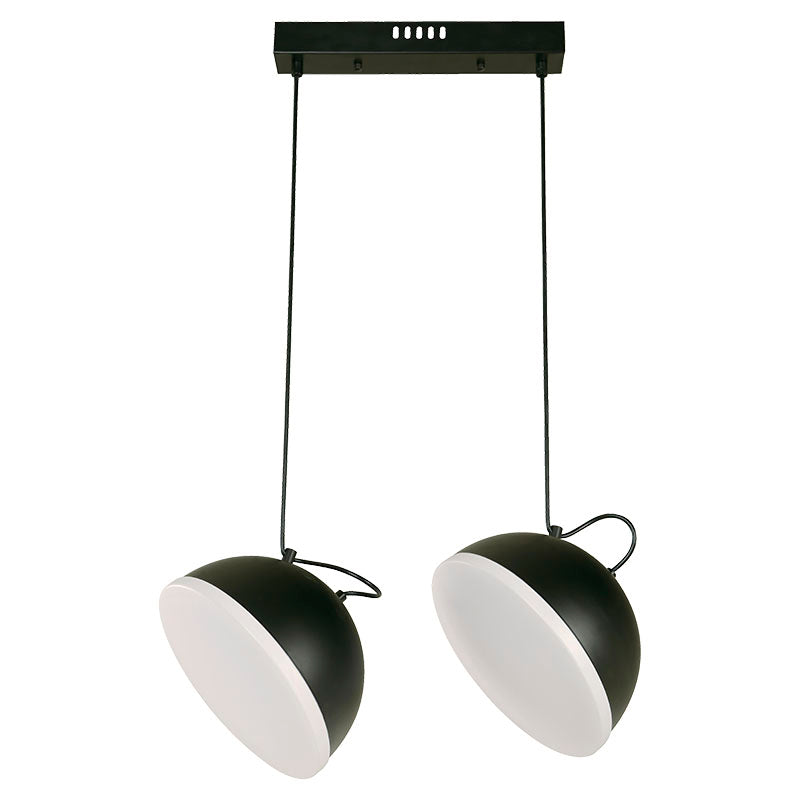 Lámpara colgante moderna negro mate 2 luces 24675-2