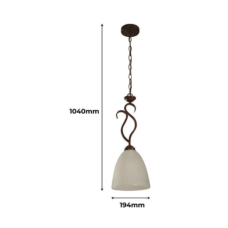 Classic rust hanging lamp 1 light E27