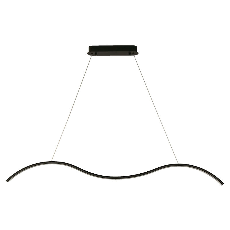 Modern black pendant lamp 1 LED light 23741