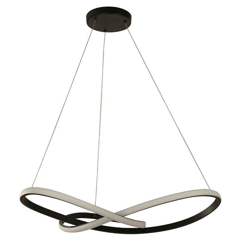 Modern Black Pendant Lamp 1 LED Light 23803