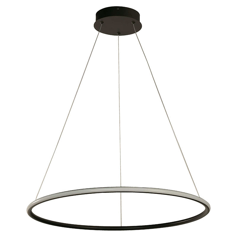 Lámpara colgante moderna negra 1 luz led 23737