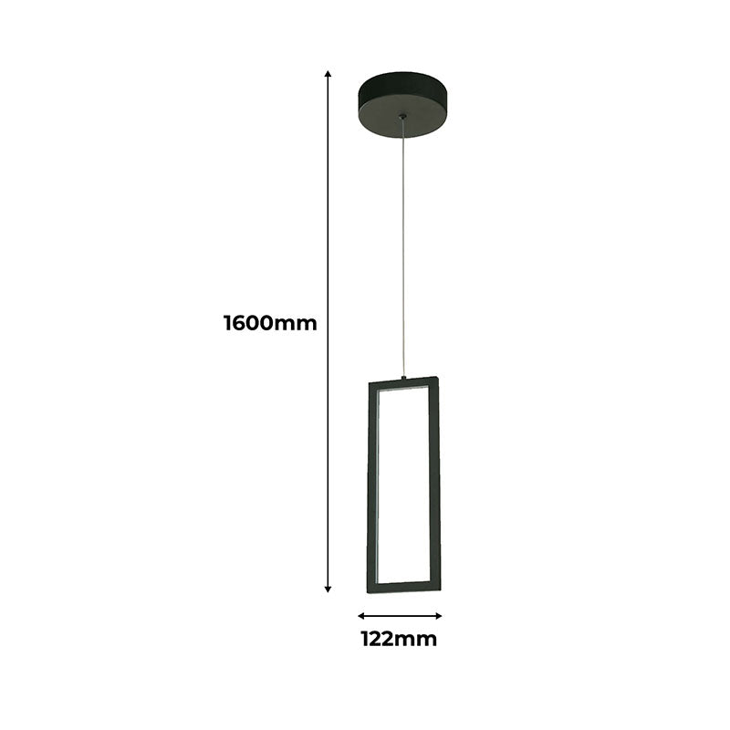 Modern Black Dimmable LED Pendant Light 1-Light 24067