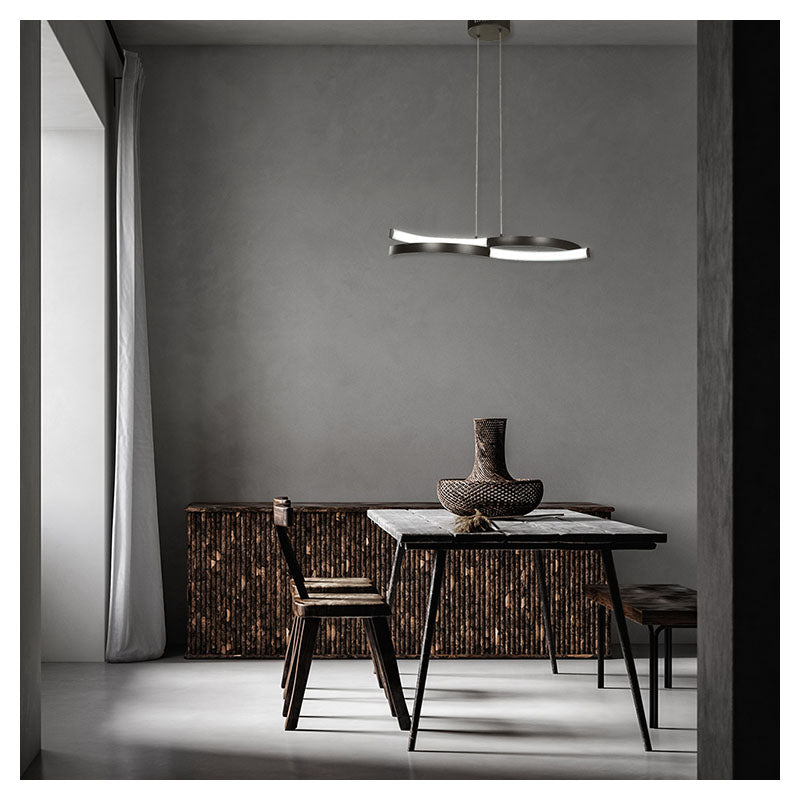 Lámpara colgante moderna chocolate 1 luz led 24104