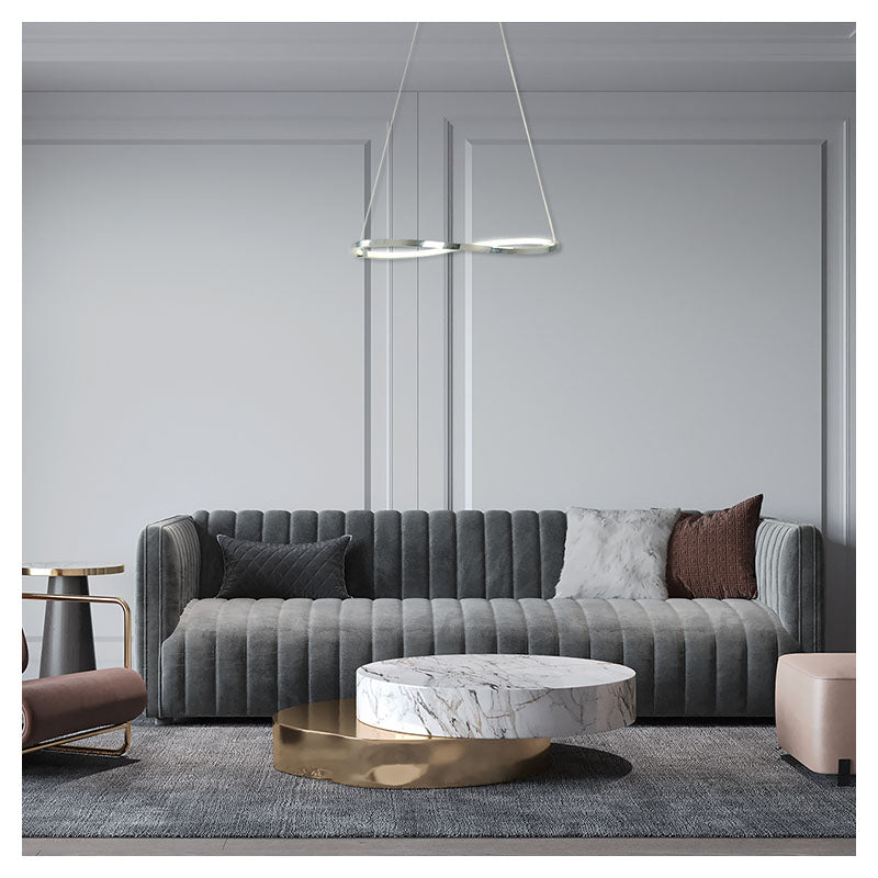 Lámpara colgante moderna cromada 1 luz led 24105