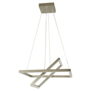 Modern nickel pendant lamp 1-light LED 24107