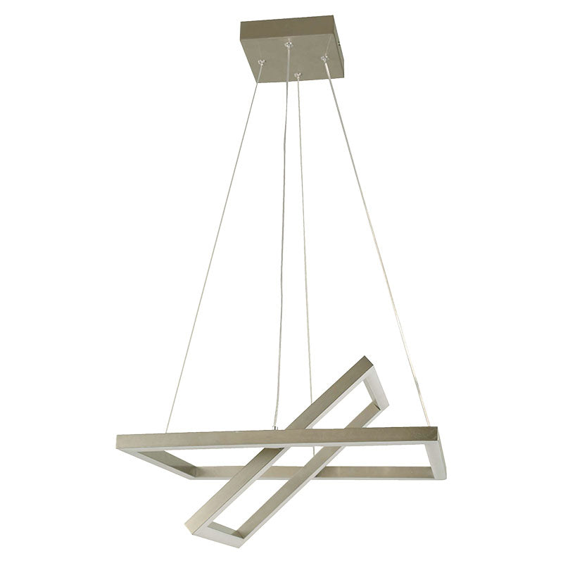 Lámpara colgante moderna níquel 1 luz led 24107