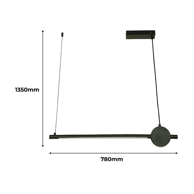 Lámpara colgante moderna negra 1 luz led 24148