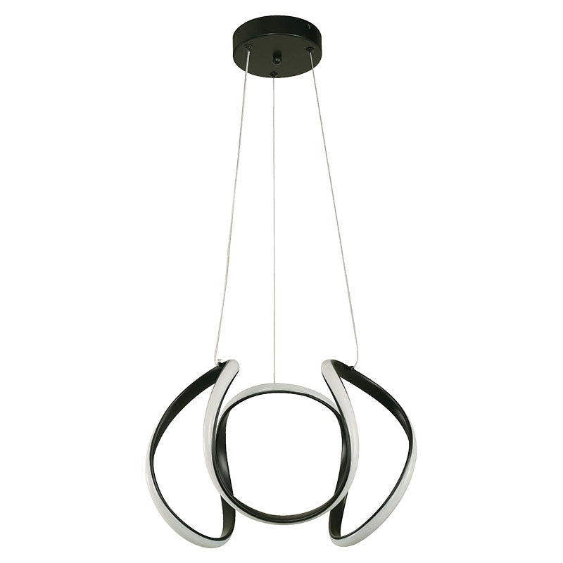 Lámpara colgante moderna negra 1 luz led 24149