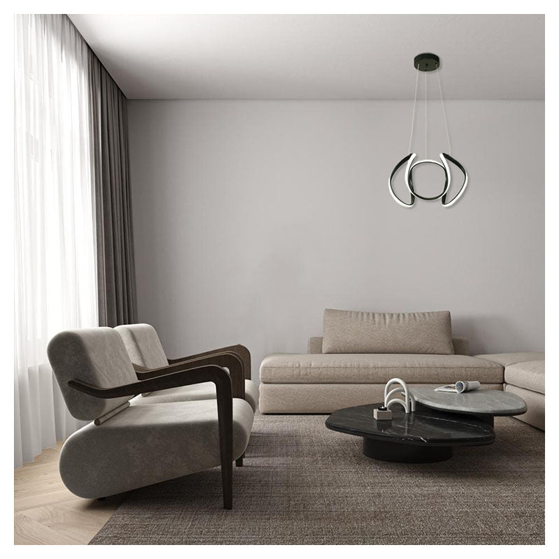 Lámpara colgante moderna negra 1 luz led 24149