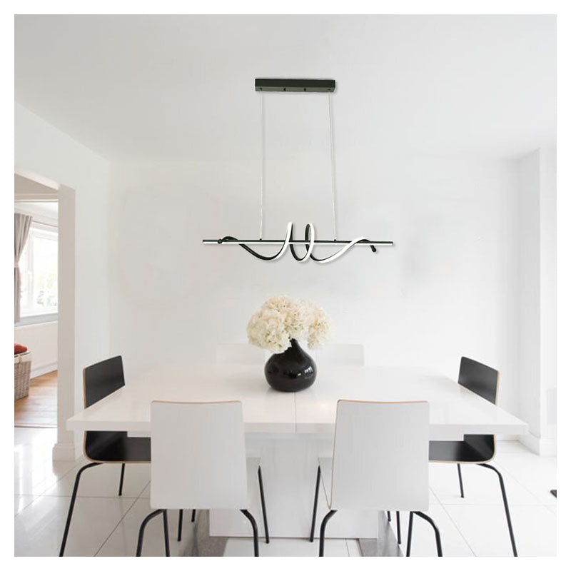 Modern Black Pendant Light 1 LED Bulb 24154