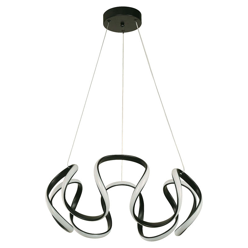Lámpara colgante moderna negra 1 luz led 24157