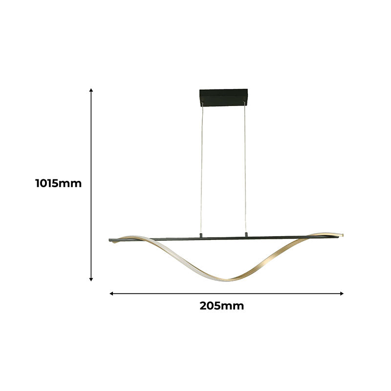 Modern gold pendant lamp 1 LED light 24115