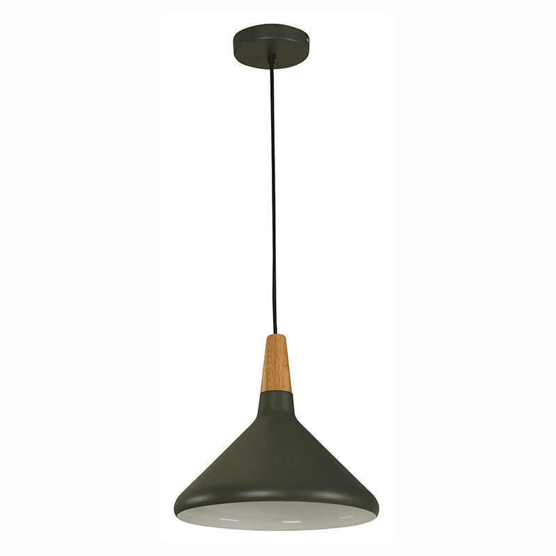 Lámpara colgante gris oscuro 1 luz E27
