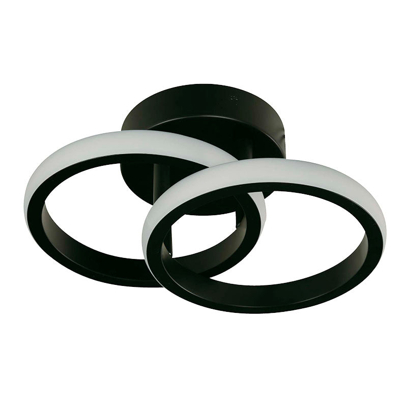 Lámpara de techo moderna negro 2 luces led cct cambiable 24281