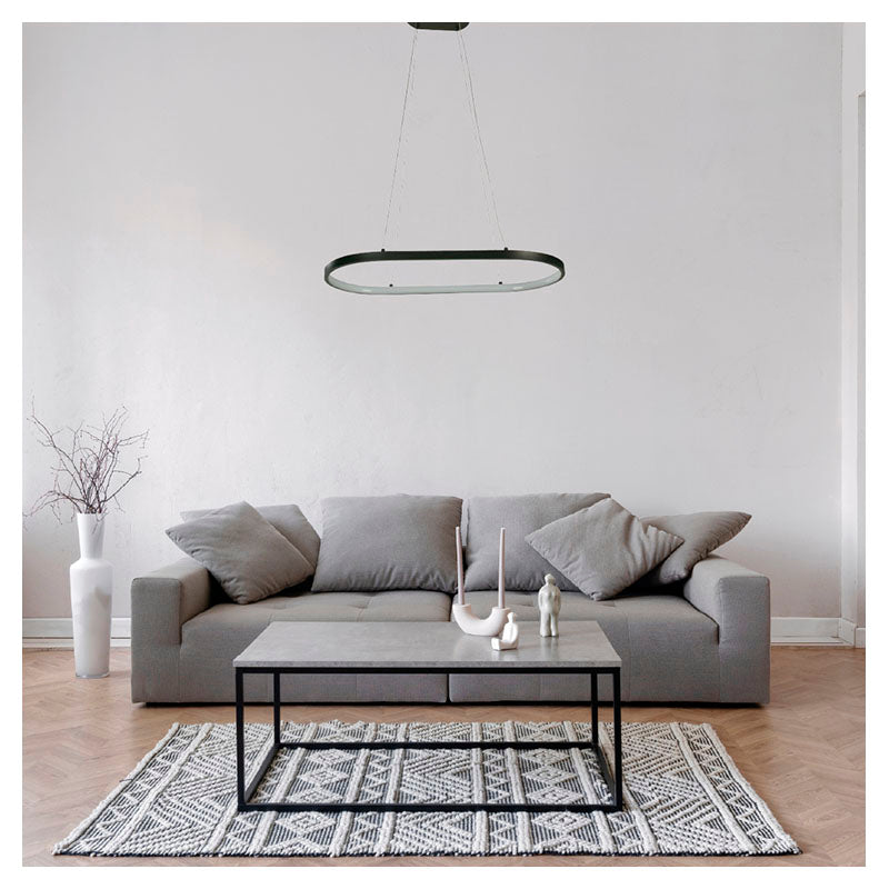 Lámpara de techo moderna negro 1 luz led 24091