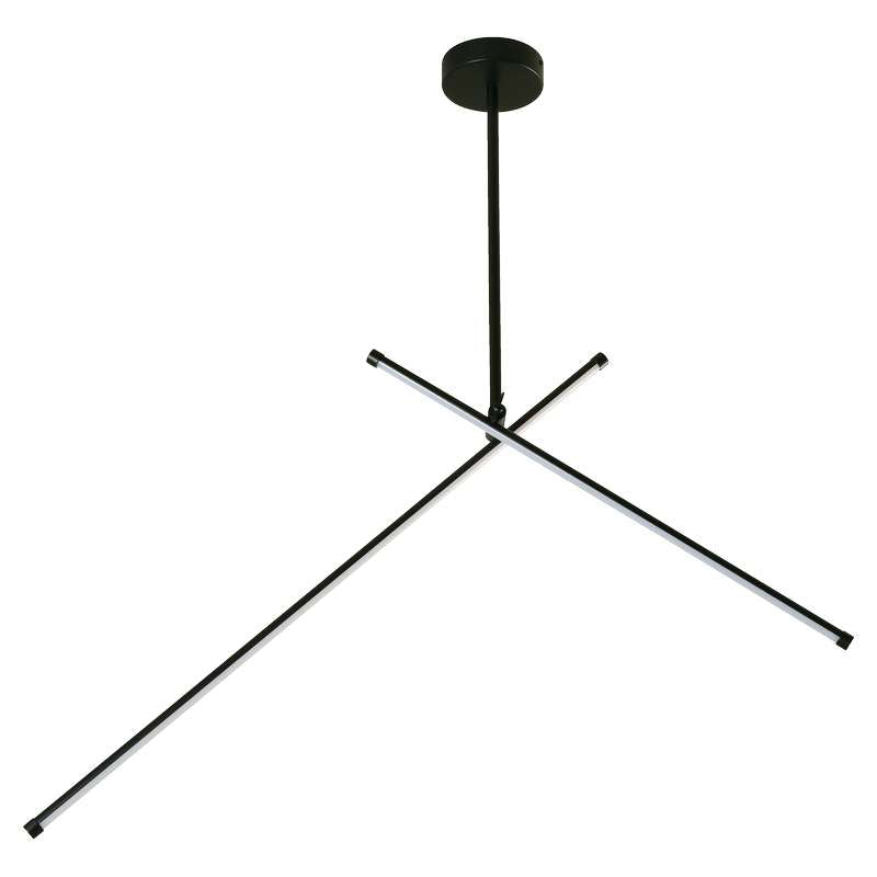Modern black ceiling light 1 bulb 33615-2
