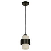 Black pendant lamp 1 light E27 40 W