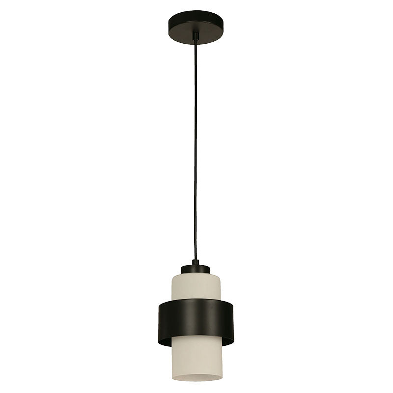 Black pendant lamp 1 light E27 40 W