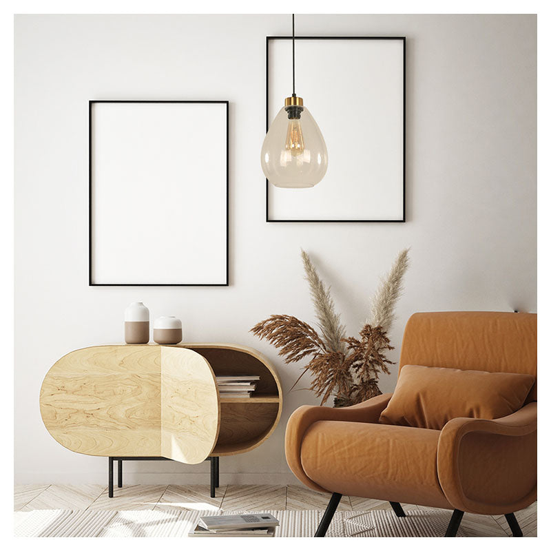 Lámpara colgante moderna negra 1 luz E27