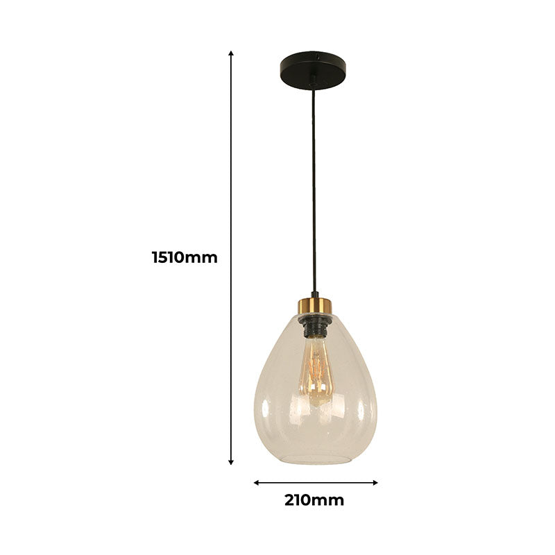 Lámpara colgante moderna negra 1 luz E27