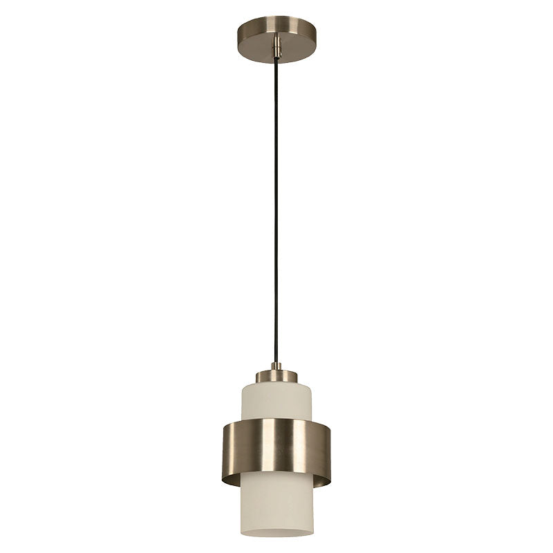 Lámpara colgante níquel satinado 1 luz E27
