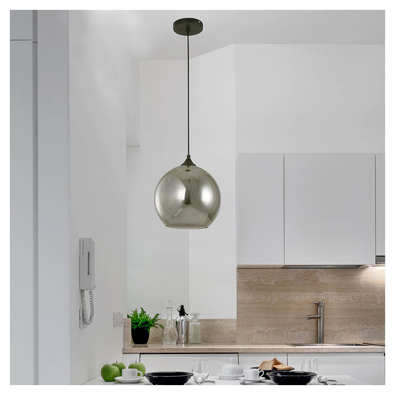 Lámpara colgante moderna acabado smoke 1 luz E27 60 W