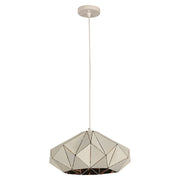 1-light E27 pendant lamp in gold and white