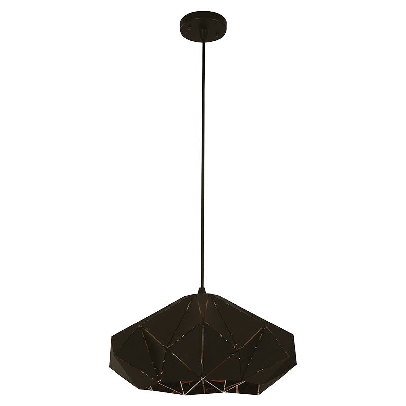 Lámpara colgante 1 luz E27 dorada y negro