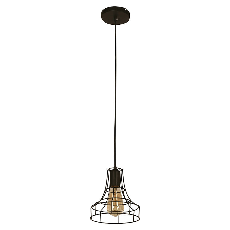 Lámpara colgante negro vintage 1 luz