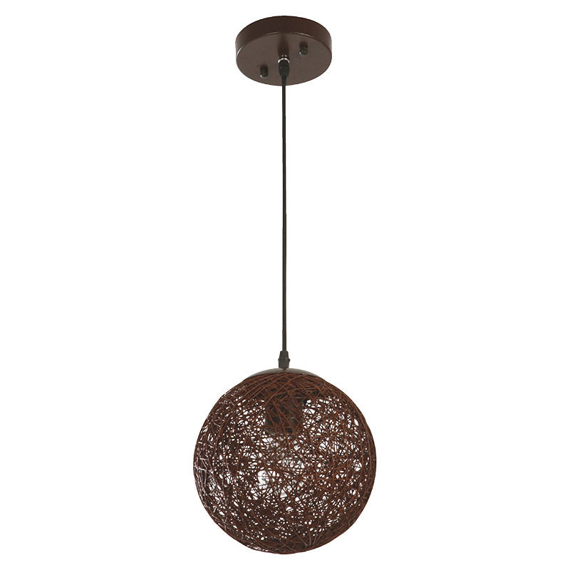 Chocolate natural sphere pendant light 1 light E27