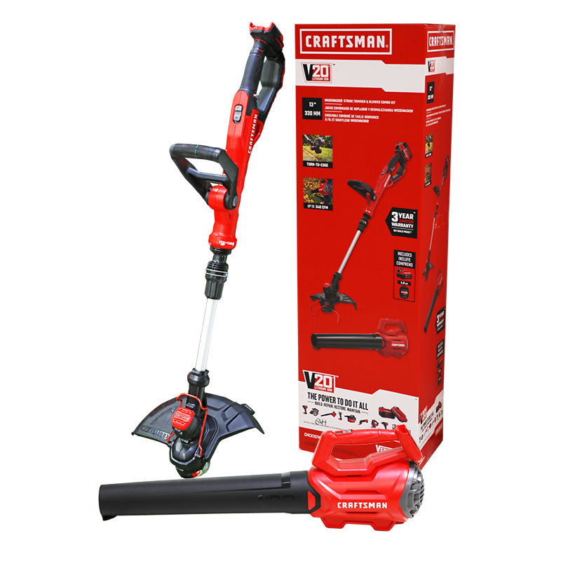 Desbrosadora + soplador de hojas Craftsman 20 V 13" 4 A