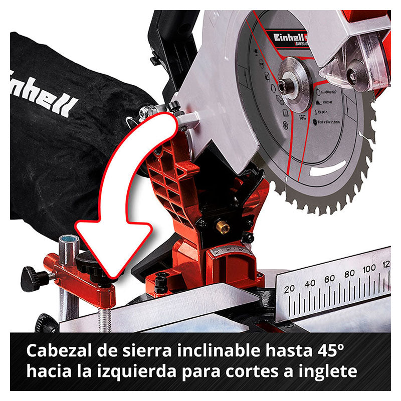 Sierra ingleteadora 8 1/4" inalámbrica 18 V Einhell
