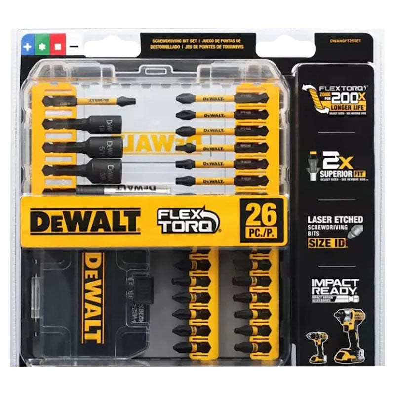 26-Piece 1/4" DeWalt Impact Driver Bit Set
