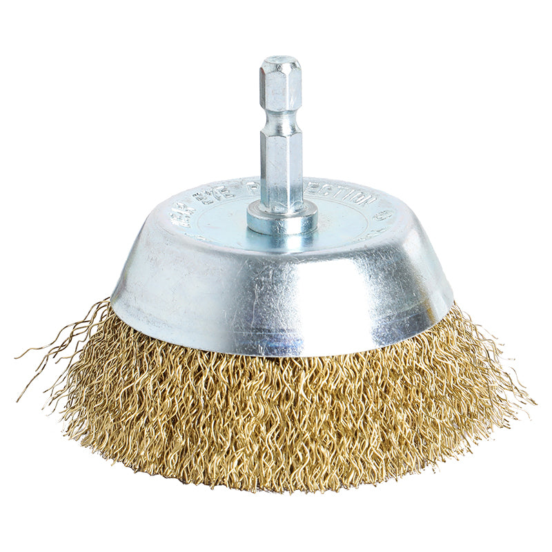 Cepillo para taladro plano tipo copa de 3"