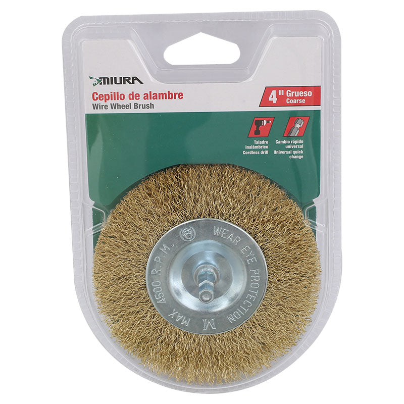Cepillo copa para taladro 4" grueso plano