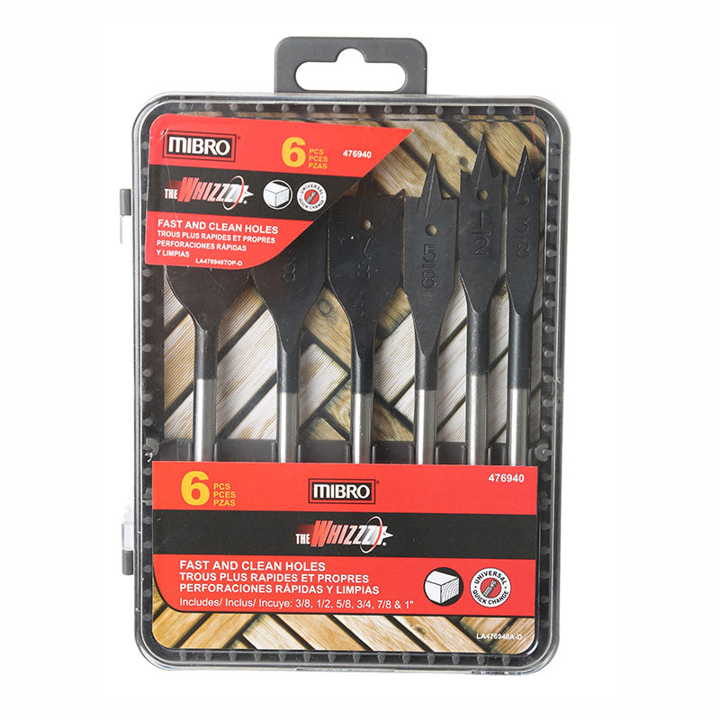 Juego de 6 brocas paleta para madera