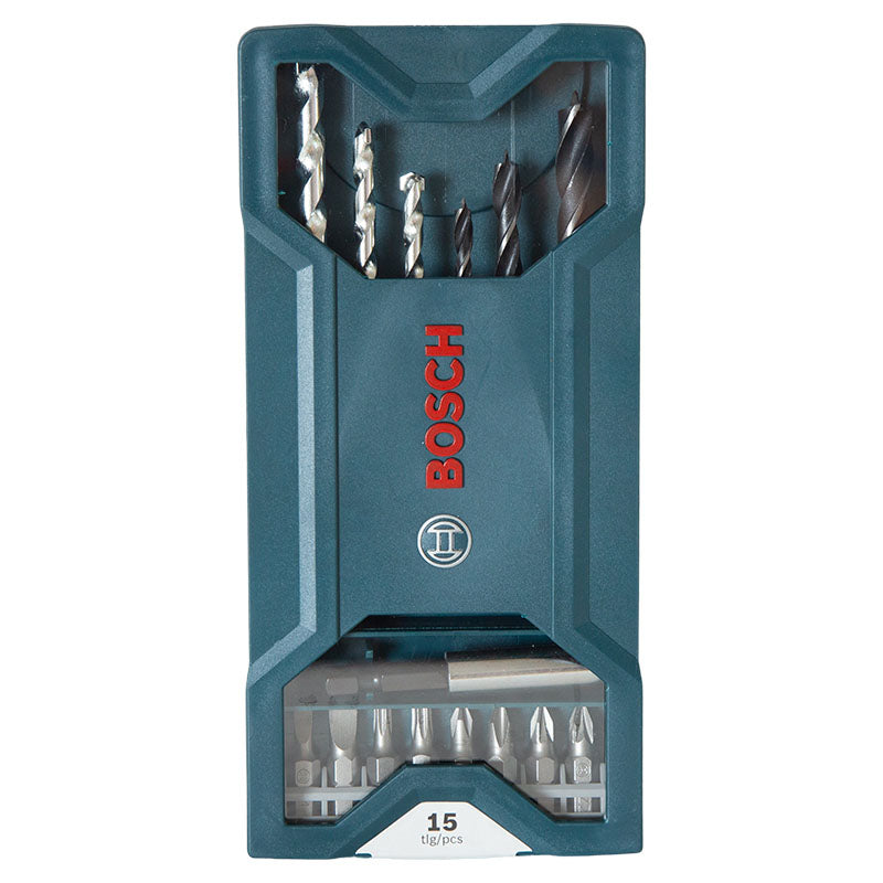 X-line 15-piece drill bit and screwdriver bit set