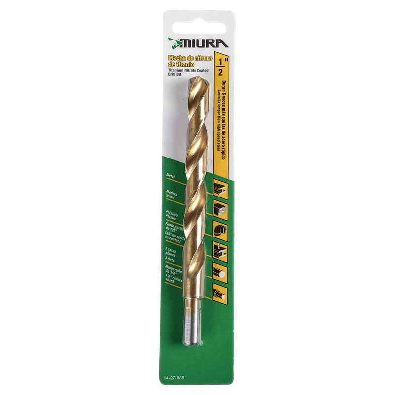 Broca titanio 1/2" Miura
