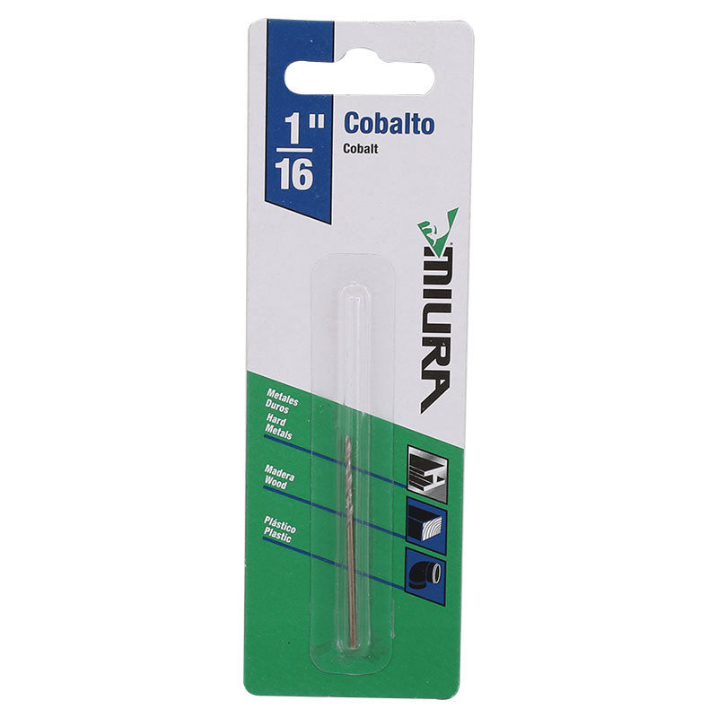 Broca cobalto 1/16"