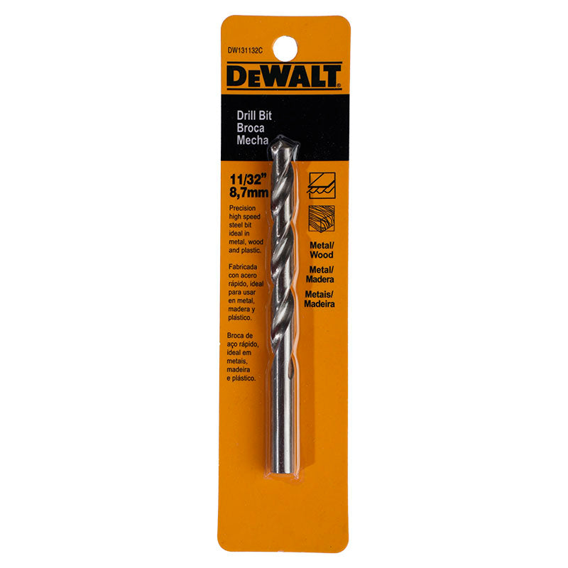 Broca HSS para metal y madera de acero rápido 8,7 mm 11/32" DeWalt