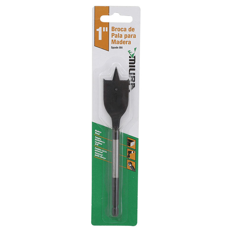 Broca paleta para madera 1"
