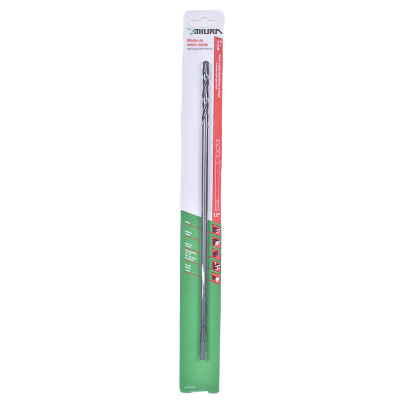 Broca metal alta velocidad 1/4" x 12"