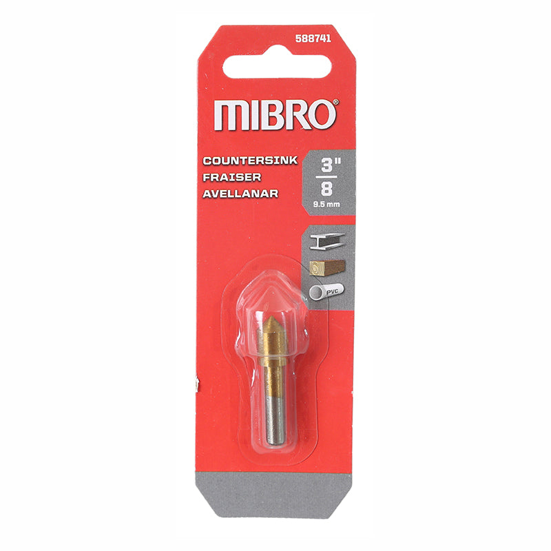 Broca avellanador 3/8" recubierta con nitruro de titanio