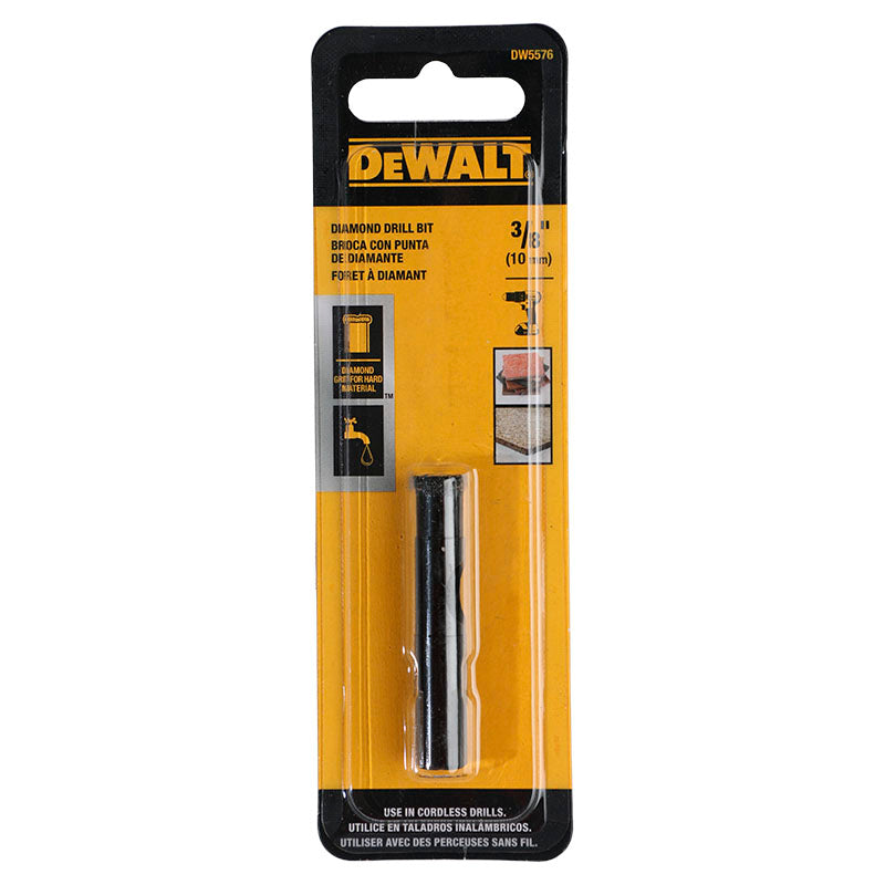Diamond drill bit for porcelain, marble, and granite 3/8" DeWalt