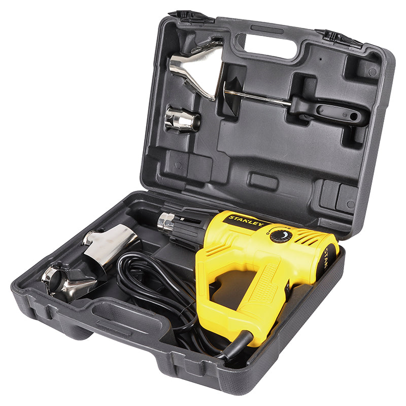 Pistola de calor 1.800 W velocidad variable  50-600 c con accesorios Stanley
