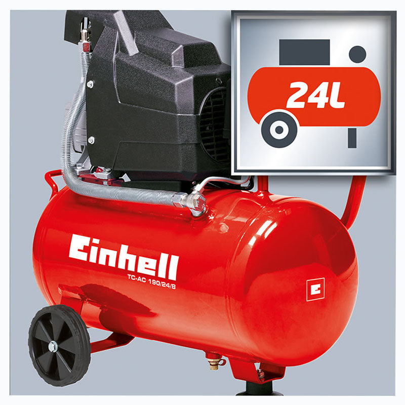 Compressor 24 liters horizontal 2 hp 116 psi 110 V Einhell