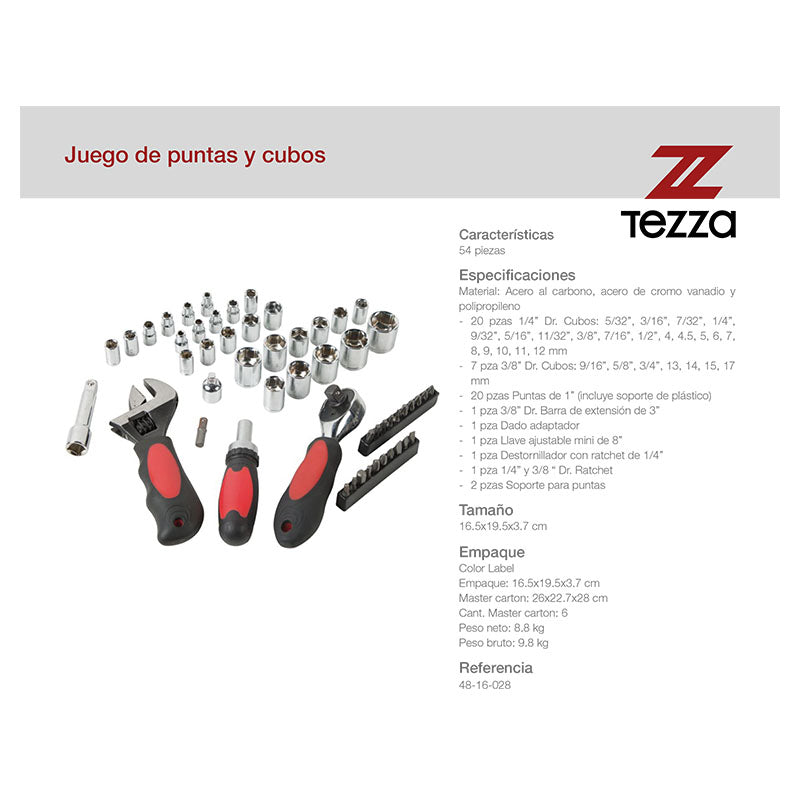 Juego de herramientas mecánico 54 piezas
