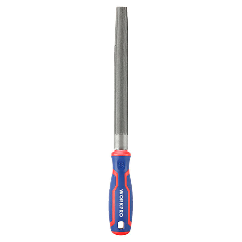 Workpro 8" half-round metal file with bi-material handle