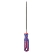 Round metal file 8" bi-material handle Workpro