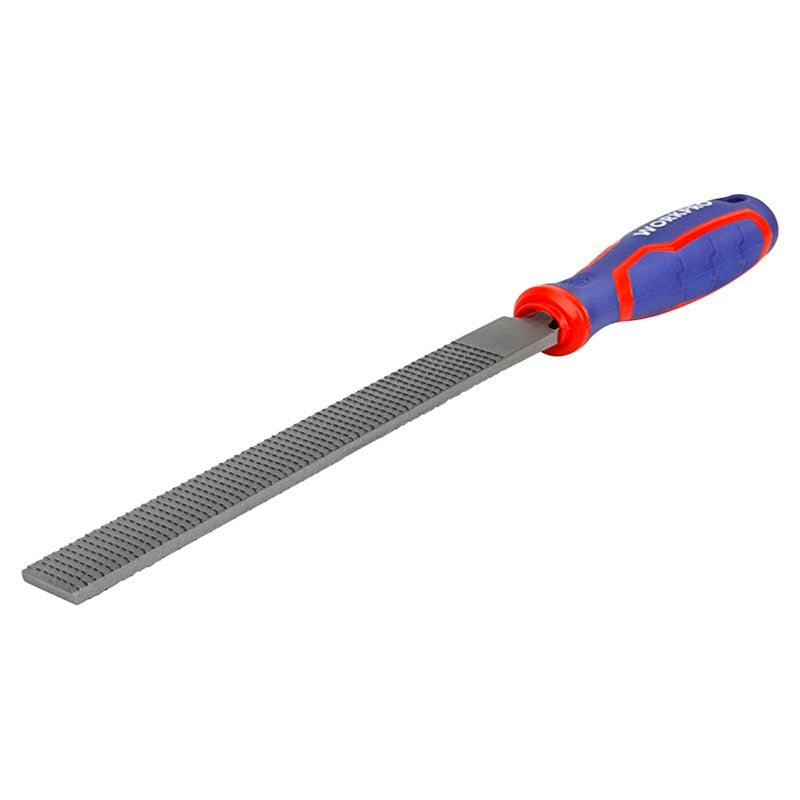 Flat wood file 8" bi-material handle Workpro